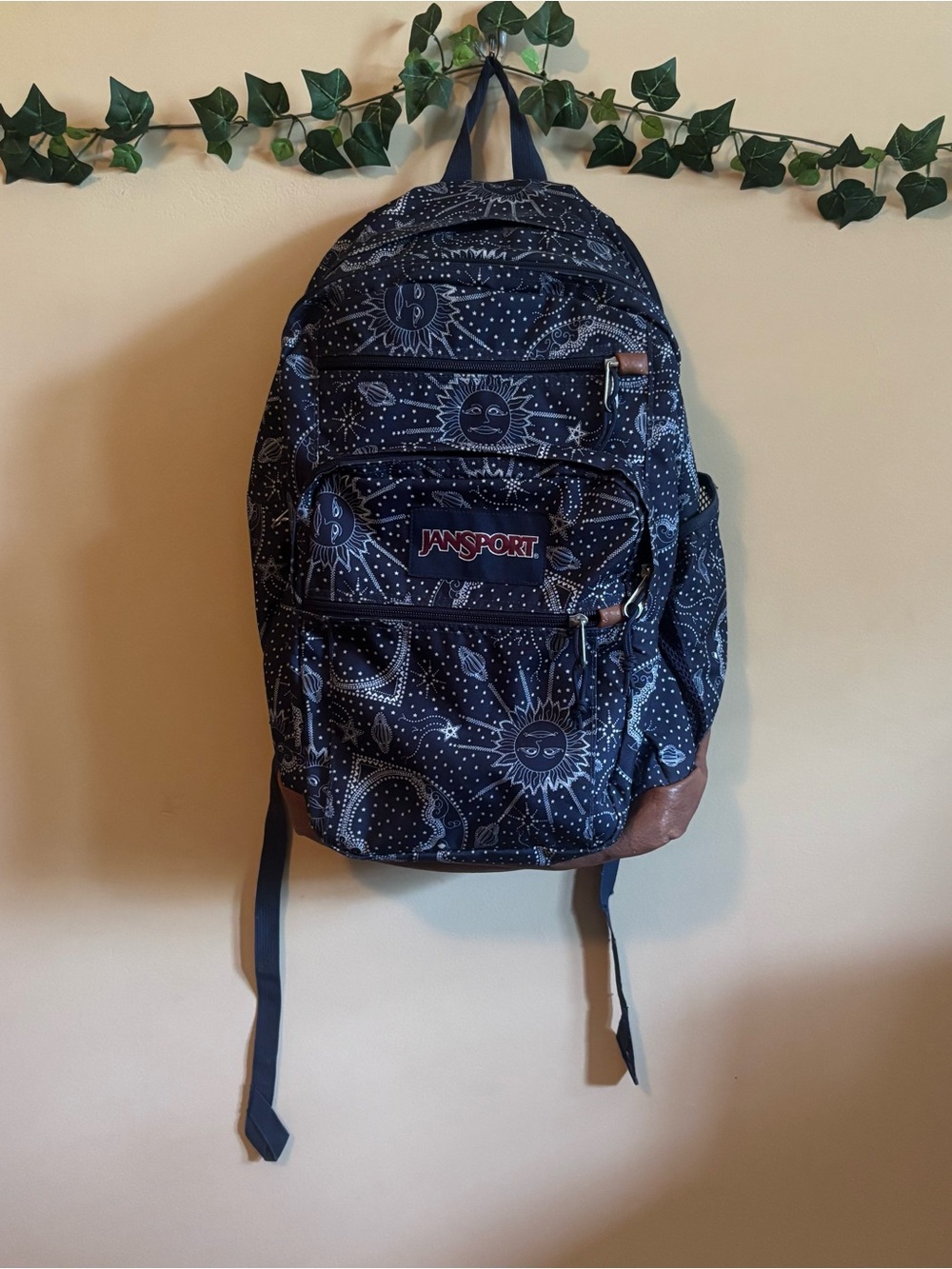 Jansport Navy Celestial Pattern Backpack - Picture 1 of 7